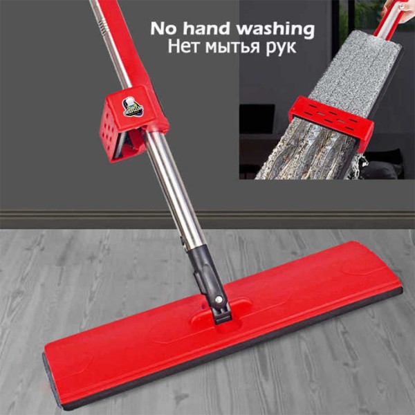 Hands‑Free Flat Floor Cleaning Mop – 360° Rotating Microfiber Self‑Wringing Floor Mop for Home & Office