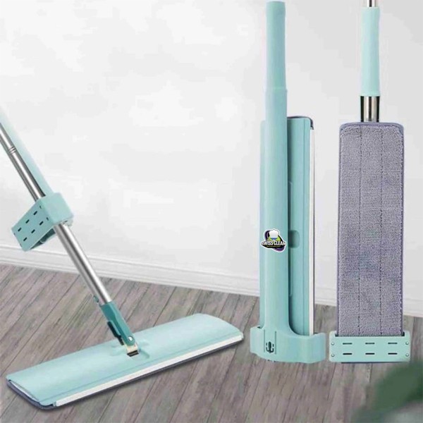 Hands‑Free Flat Floor Cleaning Mop – 360° Rotating Microfiber Self‑Wringing Floor Mop for Home & Office