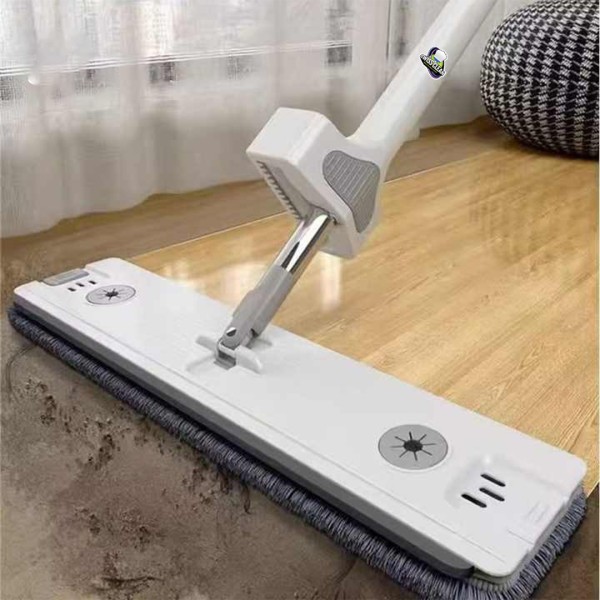 M6 Flat Mop – 360° Rotating Microfiber Floor Cleaning Mop for Home and Office