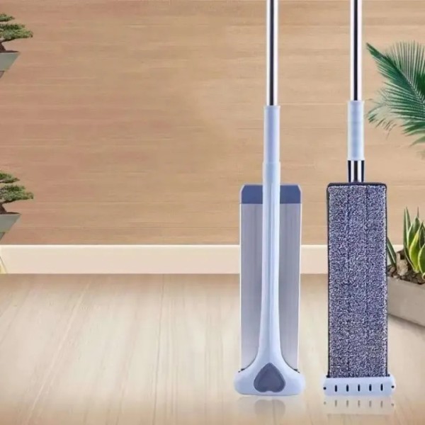 Aluminum Flat Mop – 360° Rotating Microfiber Floor Cleaning Mop