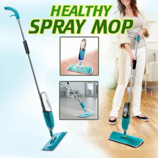 Spray Mop – 360° Rotating Microfiber Floor Cleaning Mop with Refillable Water Spray Bottle