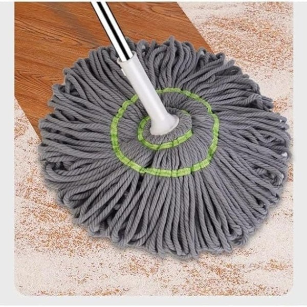 Premium 360° Twist Mop – Super Absorbent Cotton Head, Easy Spin & Quick Dry Floor Cleaning Mop