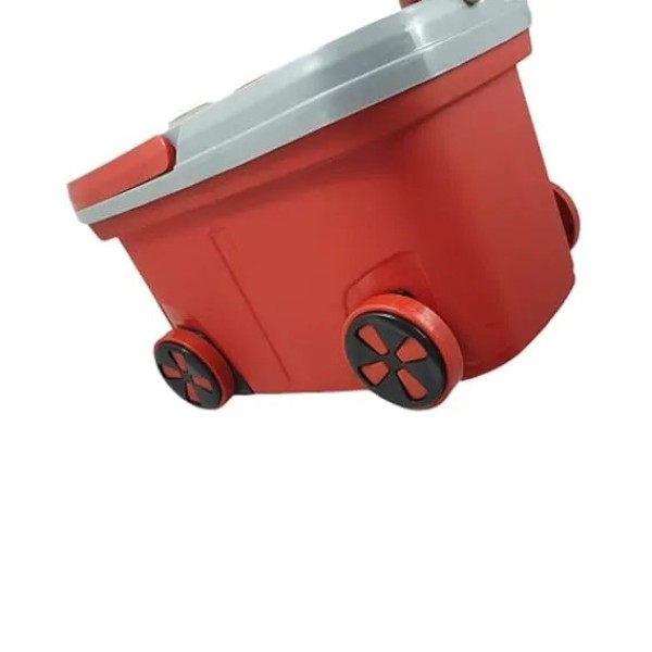 BMW Super Spin Mop with Wheels – 360° Rotating Cleaning System, Stainless Steel Basket & Extra Mop Heads