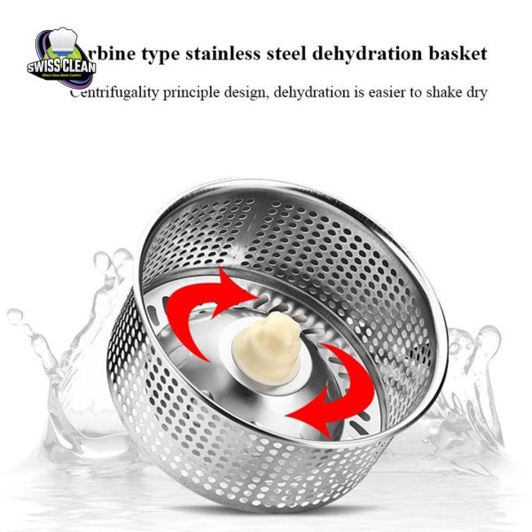 2 Wheel Spin Mop – Dual Wheel Bucket, 360° Rotating Stainless Steel Basket, Easy Floor Cleaning System