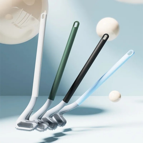 Golf Design Silicone Toilet Brush – Flexible Deep Cleaning Brush with Long Handle, Non-Slip & Quick Dry