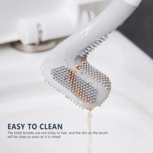 Golf Design Silicone Toilet Brush – Flexible Deep Cleaning Brush with Long Handle, Non-Slip & Quick Dry