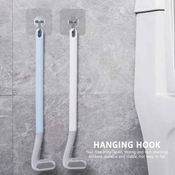 Golf Design Silicone Toilet Brush – Flexible Deep Cleaning Brush with Long Handle, Non-Slip & Quick Dry
