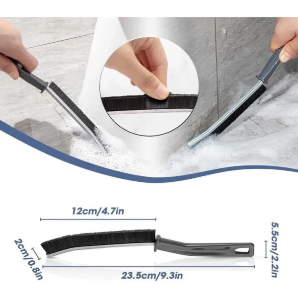 Gap Cleaning Brush – Long Handle Crevice Brush for Tile Lines, Window Tracks & Corner Deep Cleaning