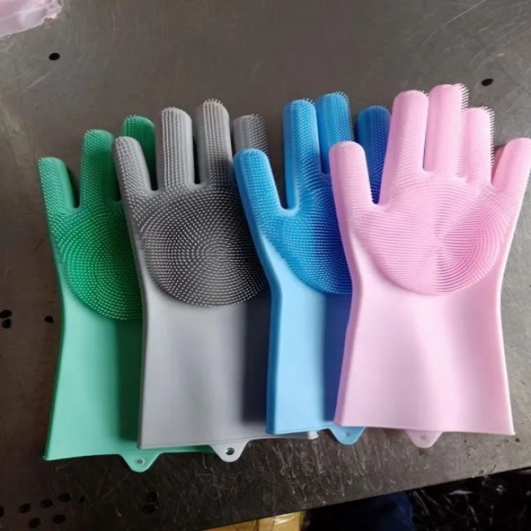 Silicone Hand Gloves – Magic Cleaning Gloves with Built‑in Scrubber, Heat Resistant & Multi‑Purpose for Kitchen Use