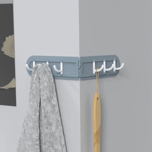 6 in 1 Wall Hook (Plastic) – Multi Hook Hanger Rack for Kitchen, Bathroom & Home Wall Organization