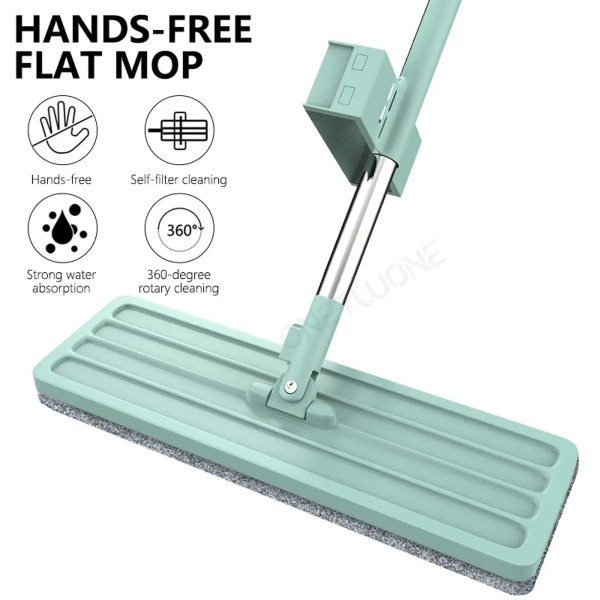 Hands-free Mop, Flat Mop, Floor Cleaner, 360 Rotatable Mop, Cleaning Gadgets