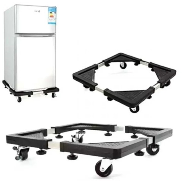 Fridge Stand, Refrigerator Base, Washing Machine Stand, Adjustable Trolley, Home Appliance Stand