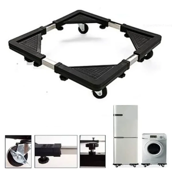 Fridge Stand, Refrigerator Base, Washing Machine Stand, Adjustable Trolley, Home Appliance Stand
