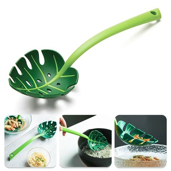 Jungle Spoon.onstera Leaf Strainer Spoon. Decorative Kitchen Utensil
