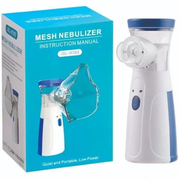 Mesh Nebulizer JSLW302 , Handheld Nebulizer Machine for Asthma & Cough ,USB Rechargeable Silent Nebulizer . Adult & Kids Inhaler Machine