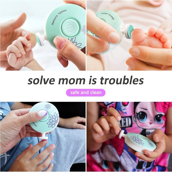 Mini Nail Trimmer , Safe Baby Nail Clipper,Automatic Electric Nail Trimmer for Kids & Adults, Painless Nail Filer with Multiple Colors