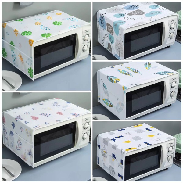 Oven Cover, Microwave Oven Dust Cover, Geometric Print Oven Cover with Storage Pocket,Kitchen Appliance Protector for Microwave & Toaster Oven