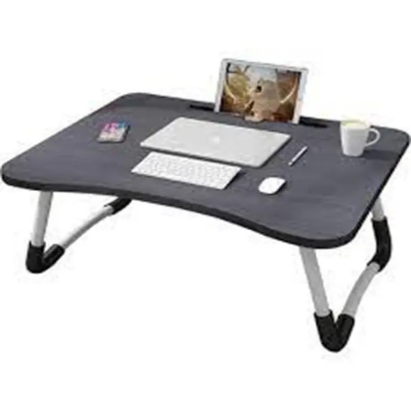 Portable Laptop Table,Adjustable Bed Table with Tablet Slot,Foldable Laptop Stand for Bed, Sofa & Floor,Multi-Function Portable Desk with Mouse Pad & Cup Holder