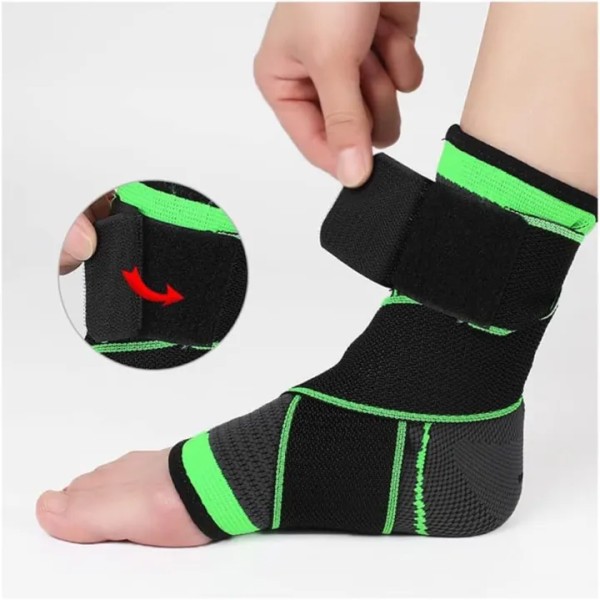 Pressurized Support Ankle,Adjustable Compression Ankle Brace ,Sports Ankle Support for Sprain, Arthritis & Injury Recovery ,Breathable Mesh Ankle Guar