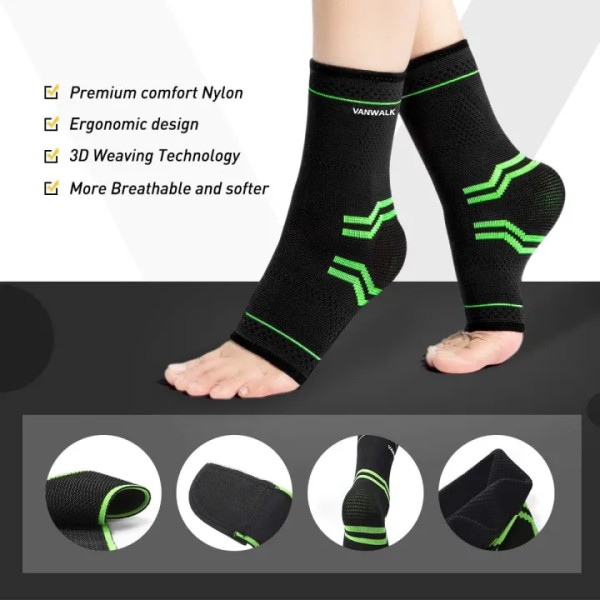 Pressurized Support Ankle,Adjustable Compression Ankle Brace ,Sports Ankle Support for Sprain, Arthritis & Injury Recovery ,Breathable Mesh Ankle Guar