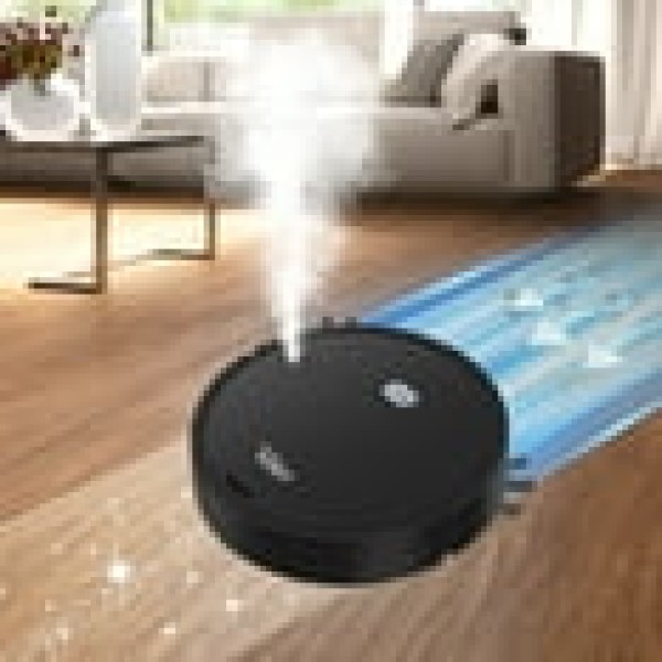 Robot Vacuum Cleaner,Smart Rechargeable Floor Cleaning Robot, Automatic Robot Vacuum for Home, Office & Pet Hair ,Slim Design with Side Brushes