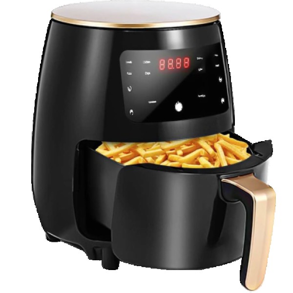 Silver Crest Air Fryer 6L S-18,6 Liter Digital Air Fryer with LED Display,Oil-Free Healthy Air Fryer, Non-Stick Basket with Touch Control for Home & Kitchen