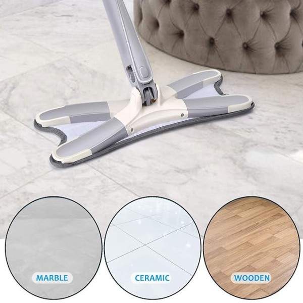 X Mop Pad,Microfiber Replacement Pads for X Moc, Reusable Washable Mop Pads, 2pcs X-Shape Floor Mop Refill Pads , Microfiber Cleaning Pads for Tile, Wood & Marble