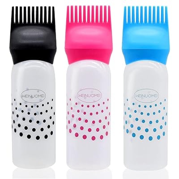 1 Pcs Hair Dyeing Coloring Applicator Bottles  Root Comb Applicator,| Root Touch Up Hair Color Applicator,Reusable Hair Dye Brush Bottle for Home Salon