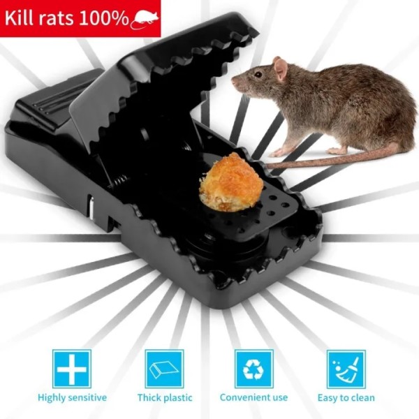 Mouse Killer Trap,Reusable Plastic Mouse Trap, Snap Mouse Trap for Home & Kitchen,Poison-Free Rodent Control Trap,Safe & Effective Mouse Killer