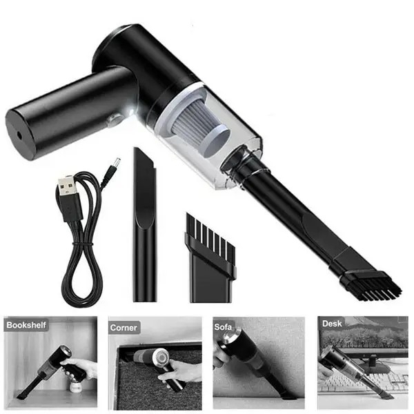2 in 1 vacuum cleaner portable & Rechargeable, USB Rechargeable Mini Vacuum Cleaner,