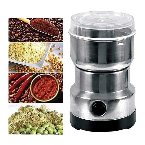 NIMA Electric Multi-Purpose Grinder,Stainless Steel Spice & Coffee Grinder , Electric Multi-Function Grinder for Spices, Herbs, Nuts & Grains ,Compact Kitchen Grinder with Stainless Steel Bowl