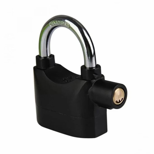 High-Security Alarm Padlock, 120dB Loud Alarm Lock with Key, Anti-Theft Alarm Padlock for Door, Gate, Shed & Bike,Hardened Steel Shackle Security Lock