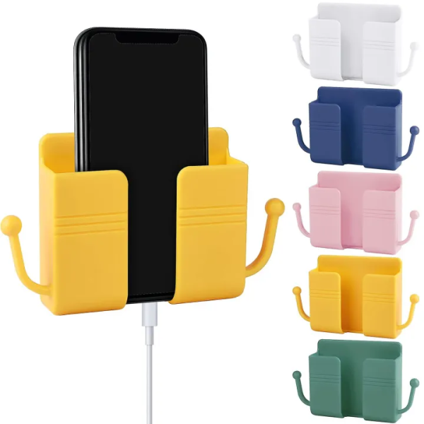 Self-Adhesive Wall-Mounted Phone Holder  The Perfect Charging Bracket, The Perfect Charging Bracket,Wall Mount Phone Holder for Charging , Adhesive Mobile Stand for Kitchen, Bathroom & Bedroom