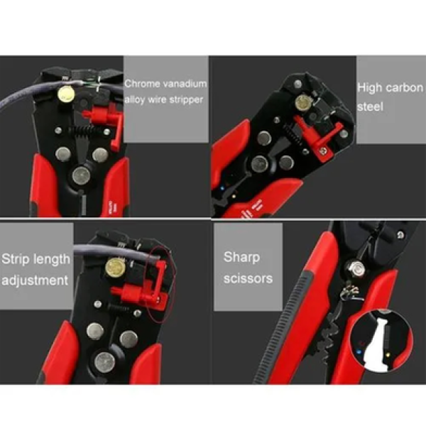 Automatic Wire Stripper And Cutter  - 5-in-1 Multifunctional Tool ,5-in-1 Multifunctional Wire Tool,Professional Wire Stripper Crimper Cutter,Self-Adjusting Wire Stripper for Electrician