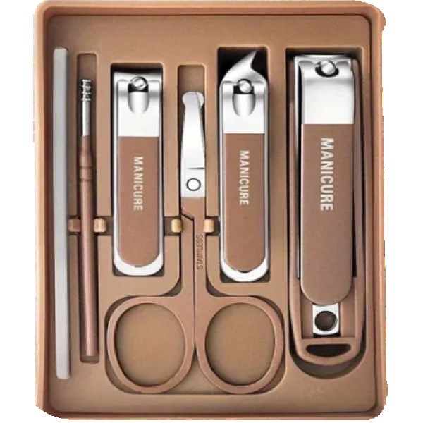 Premium 7 Piece Manicure Set  The Perfect Grooming Gift Kit,Premium 7 Piece Manicure Set, The Perfect Grooming Gift Kit,Stainless Steel Nail Care Kit with Case ,7-in-1 Manicure Pedicure Set for Men & Women
