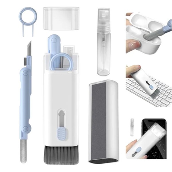 The Ultimate 7 in 1 Electronics Cleaning Kit, Multi-Function Screen & Keyboard Cleaner, 7-in-1 Cleaning Brush for Phone, Laptop, Tablet, Camera & Keyboard ,Portable Electronics Cleaning Kit