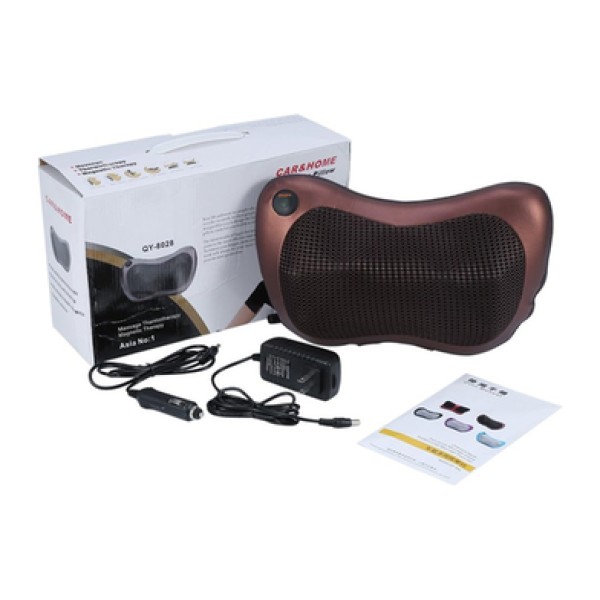Shiatsu Deep Kneading Massage Pillow with Heat, Heated Neck Massager for Pain Relief,3D Rotation Massage Pillow for Neck, Shoulder, Back, Leg & Foot,Car & Home Electric Massager
