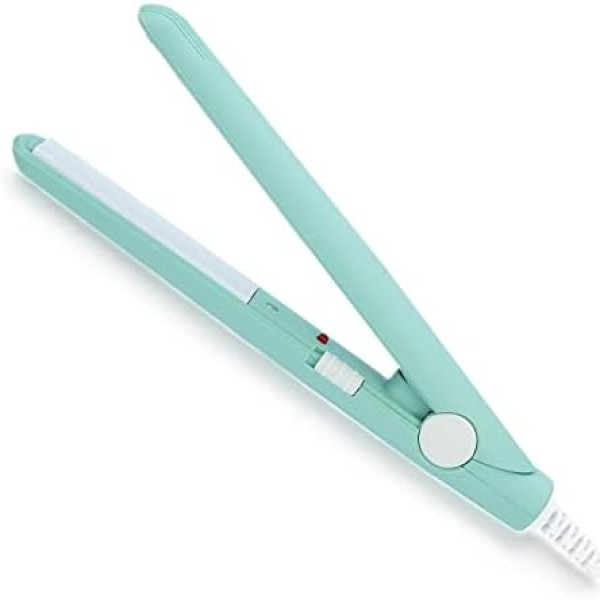 Portable Mini Hair Straightener and Curler, 2-in-1 Ceramic Flat Iron,Mini Hair Straightener for Travel & Touch-ups,Ceramic Plate Hair Styler for Straight & Curly Hair
