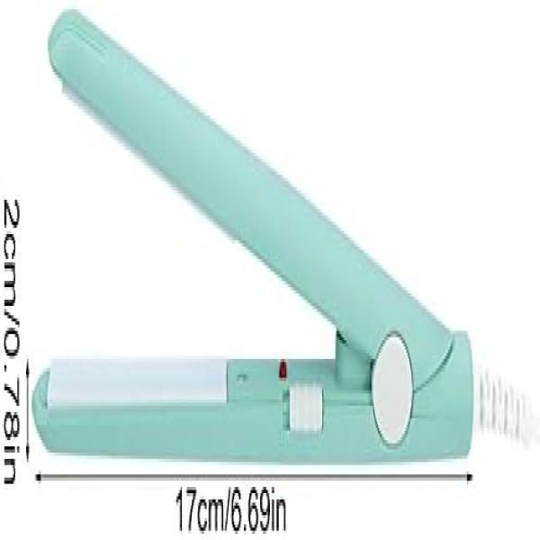 Portable Mini Hair Straightener and Curler, 2-in-1 Ceramic Flat Iron,Mini Hair Straightener for Travel & Touch-ups,Ceramic Plate Hair Styler for Straight & Curly Hair