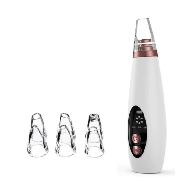 USB Rechargeable Multifunctional Blackhead Remover, Electric Vacuum Pore Cleaner with 3 Suction Levels, USB Rechargeable Blackhead & Acne Remover for Oily, Normal & Dry Skin, Professional Facial Pore Vacuum Cleaner