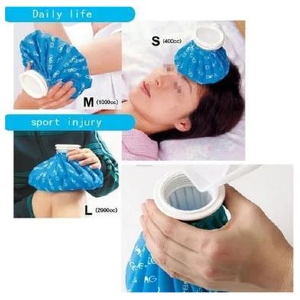 Ultimate Reusable Ice Bag For  Aches Pains Fever And Migraines,Reusable Ice Pack for Pain Relief , Hot & Cold Compress Bag for Headache, Muscle Pain & Fever ,Reusable Ice Bag with Screw Cap