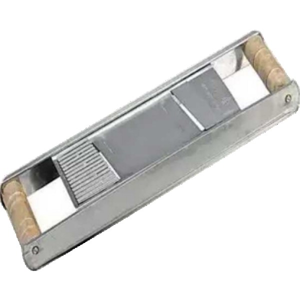 Dual Blade Stainless Steel Vegetable Slicer 2 In 1 Cutter ,2-in-1 Vegetable Cutter with Wooden Handle , Stainless Steel Multi-Function Vegetable Slicer for Slicing & Julienne , Manual Kitchen Vegetable Cutter with Wood Grip