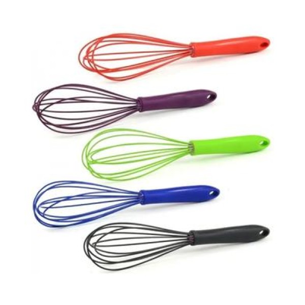 Colorful Hand Whisk,The Essential Kitchen Tool for Beating Eggs, Mixing Batter & Whisking Sauces ,Stainless Steel Egg Beater Whisk with Colorful Handle , Kitchen Whisk for Cake Batter, Sauce & Cream