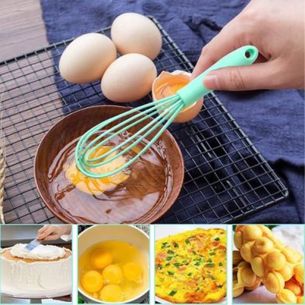 Colorful Hand Whisk,The Essential Kitchen Tool for Beating Eggs, Mixing Batter & Whisking Sauces ,Stainless Steel Egg Beater Whisk with Colorful Handle , Kitchen Whisk for Cake Batter, Sauce & Cream