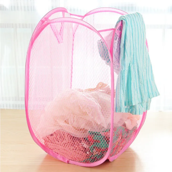 Foldable Mesh Laundry Basket ,Collapsible Laundry Hamper with Handles ,Mesh Laundry Basket for Dirty Clothes, Toys & Storage ,Portable Foldable Laundry Hamper