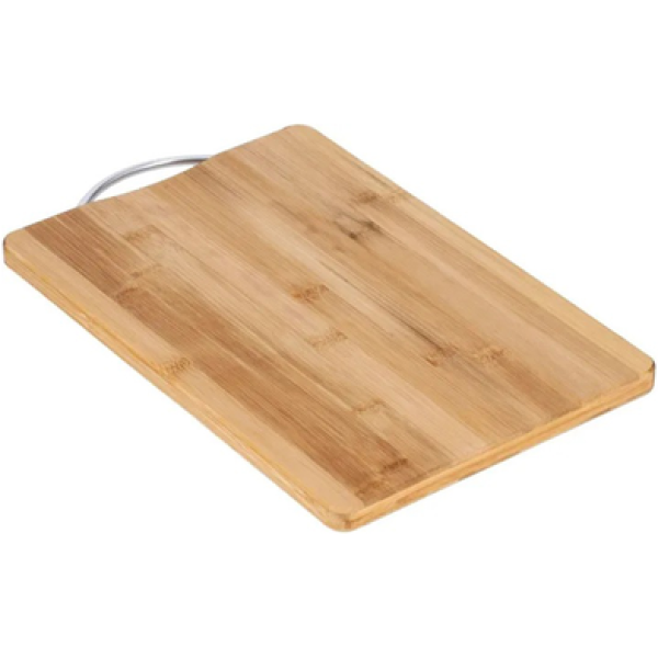 Bamboo Cutting And Chopping Board With Handle,Eco-Friendly Bamboo Chopping Board with Metal Handle,Large Bamboo Cutting Board for Vegetables, Fruits & Meat , Durable Kitchen Chopping Board with Hanging Handle
